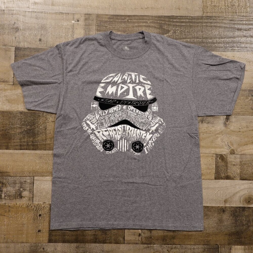 Star Wars Galactic Empire Stormtrooper Graphic T-Shirt Men’s Large Gray